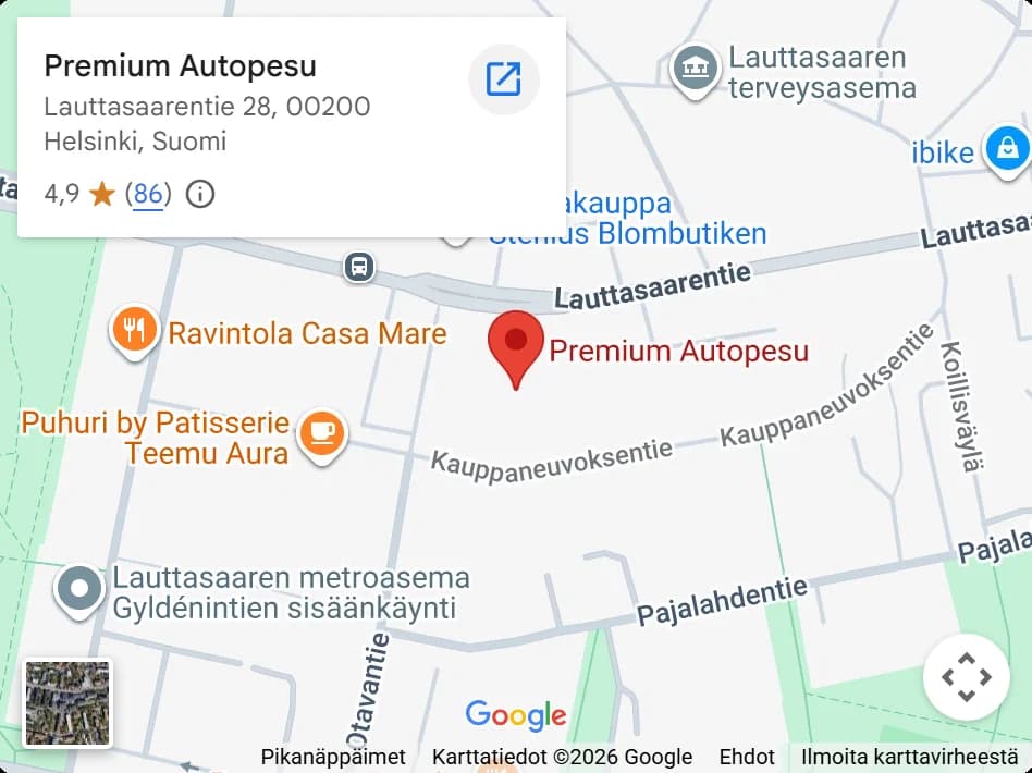 Map: Premium Autopesu, Lauttasaarentie 28